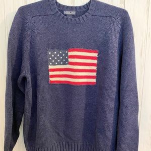 Lands end flag sweater